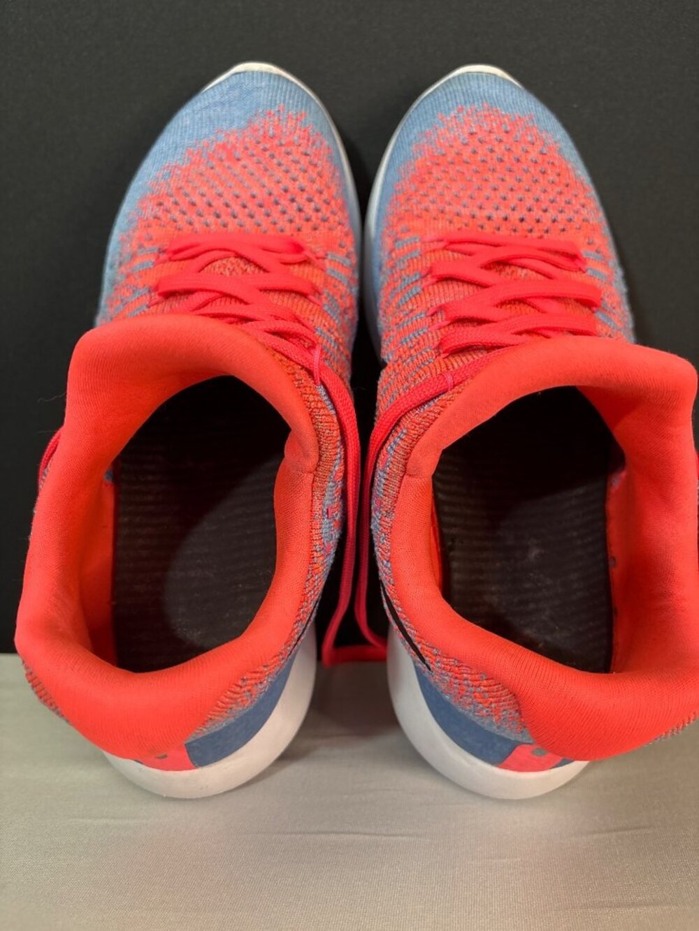 Nike LunarEpic Flyknit Racer Running Shoes Coral Blue Lightweight Breathable (7) - Picture 10 of 14